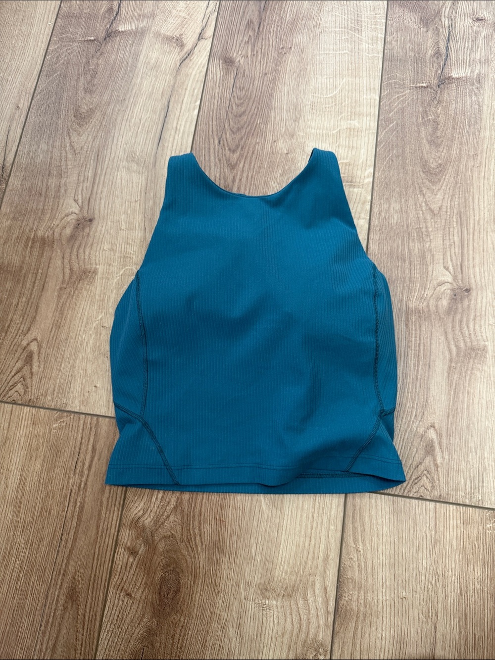 lululemon athletica Teal Ribbed High-Neck Tank
